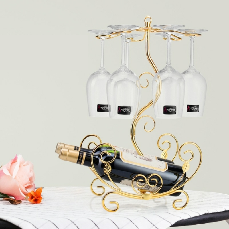 Suportes Dourado para Garrafas e Taças